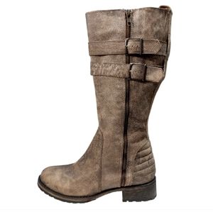 Matisse Roady Distressed Leather Zip Up Tall Boots Women's Size 6.5